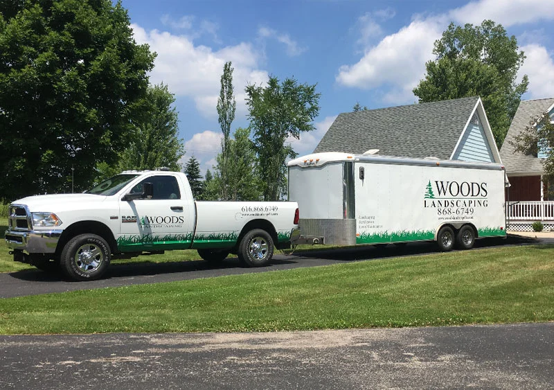 Our company truck and trailer Ada, MI.